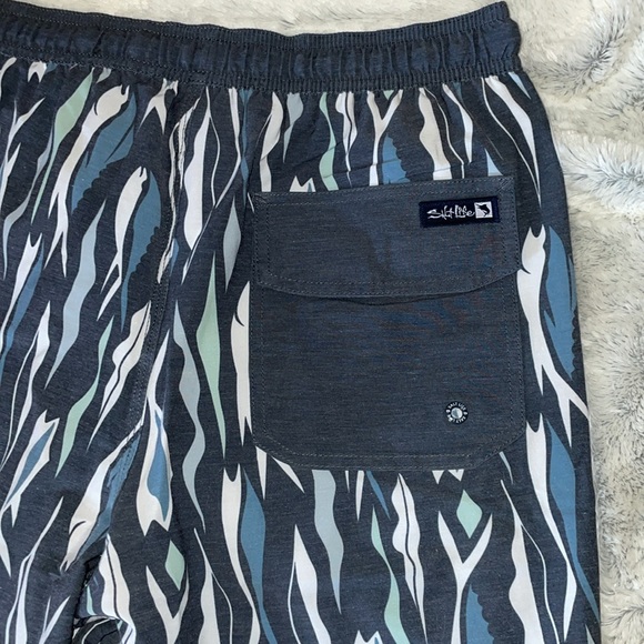 NWT MENS SIZE SMALL Salt Life Blue Swim Shorts. - Picture 5 of 7